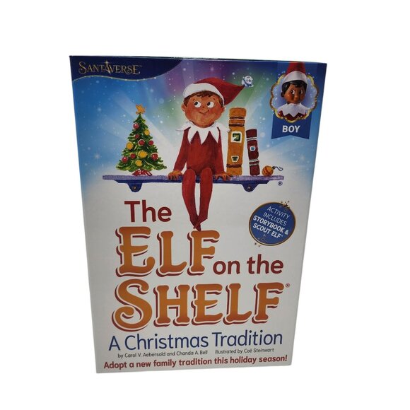 The Elf On The Shelf Boy Christmas Tradition Box Set With Book Brown Eyes‎ NEW - Picture 1 of 7